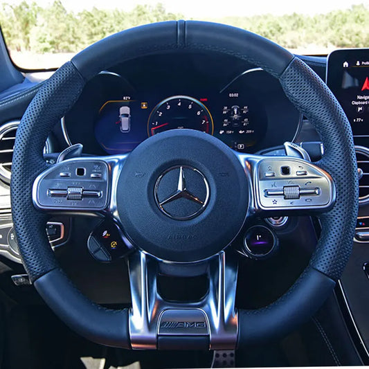 Steering Wheel Cover Kits for Mercedes Benz AMG A35 W177 C63 W205 E63 W213 H247 X253 W167 W222 2017-2023