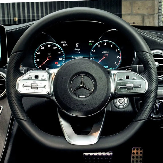 Steering Wheel Cover Kits for Mercedes Benz W177 W206 W213 W463 W167 W222 C118 H247 X253 2018-2023