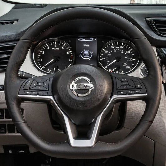 Steering Wheel Cover Kits for Nissan Altima Kicks Rogue Sentra Versa Qashqai J11  X-Trail T32  Micra K14 Serena Juke F16 Leaf ZE1 Note 2017-2021