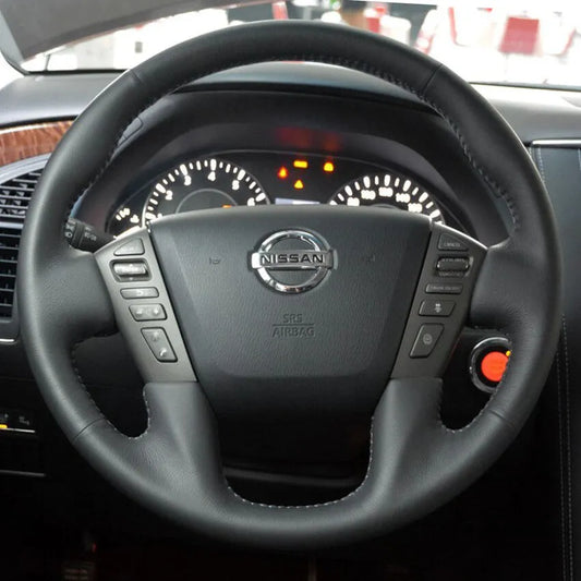 Steering Wheel Cover Kits for Nissan Armada Frontier  NV Cargo Passenger Titan QX56 QX80 Patrol Y62 2012-2022