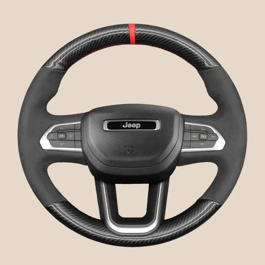 Coprivolante per auto Coprivolante in fibra di carbonio per JEEP Renegade Patriot Compass Wrangler Grand Accessori auto 34 Coprivolante per auto Coprivolante in fibra di carbonio per JEEP Renegade Patriot Compass Wrangler Grand Accessori auto 34