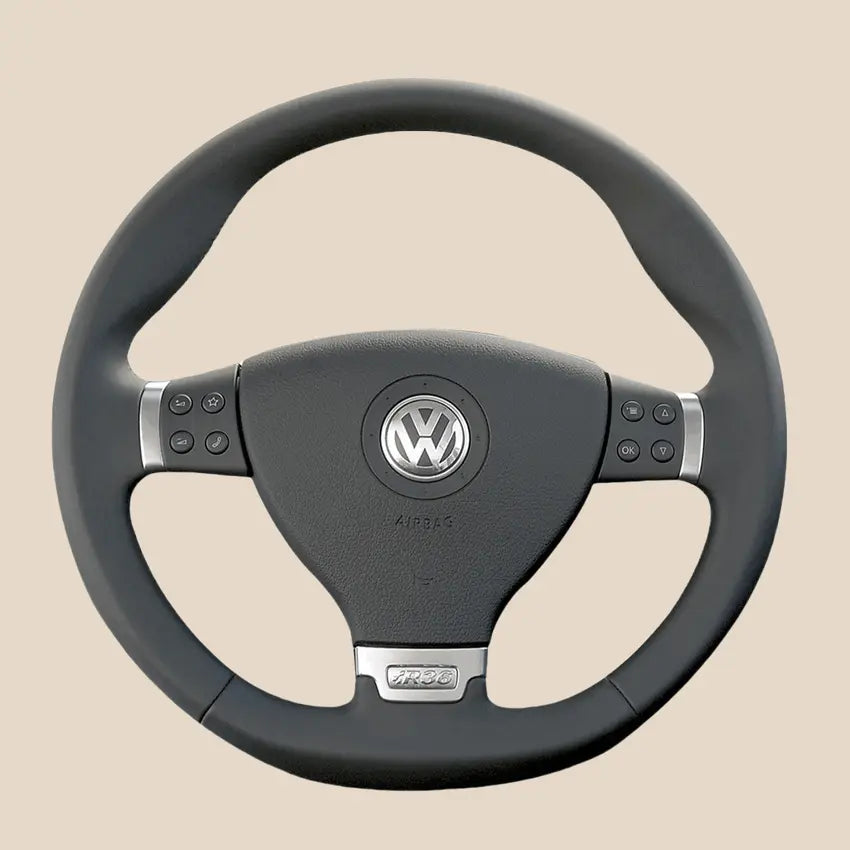 激レア VW Motorsport フォルクスワーゲン レザーステアリング フォルクスワーゲン VW パサート R36 2008-2010 用ステアリング