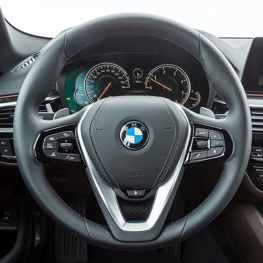 LeaHY Lenkradbezug Alcantara Handstich Für BMW G20 G21 G30 G31 G32 X3 G01 X4 G02 X5 G05/ X7 G07 Z4 G29 G11 G12 Schwarz