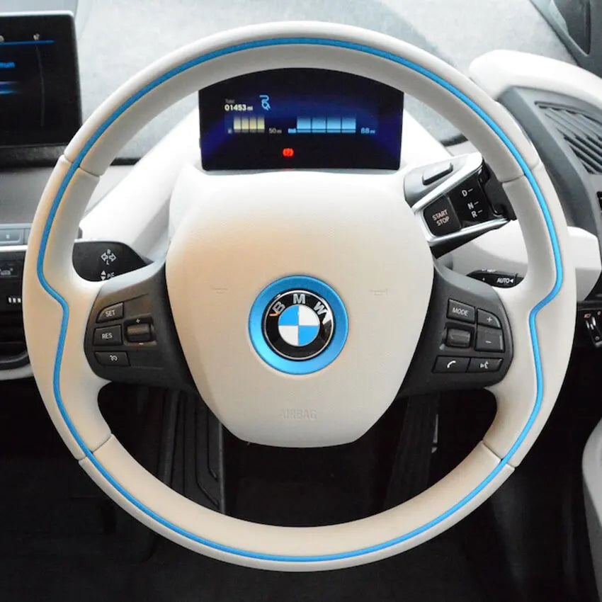 MEWANT BMW i3 Hand Stitch Auto Stuurwiel Protector Wrap Cover voor BMW MEWANT BMW i3 Hand Stitch Auto Stuurwiel Protector Wrap Cover voor BMW