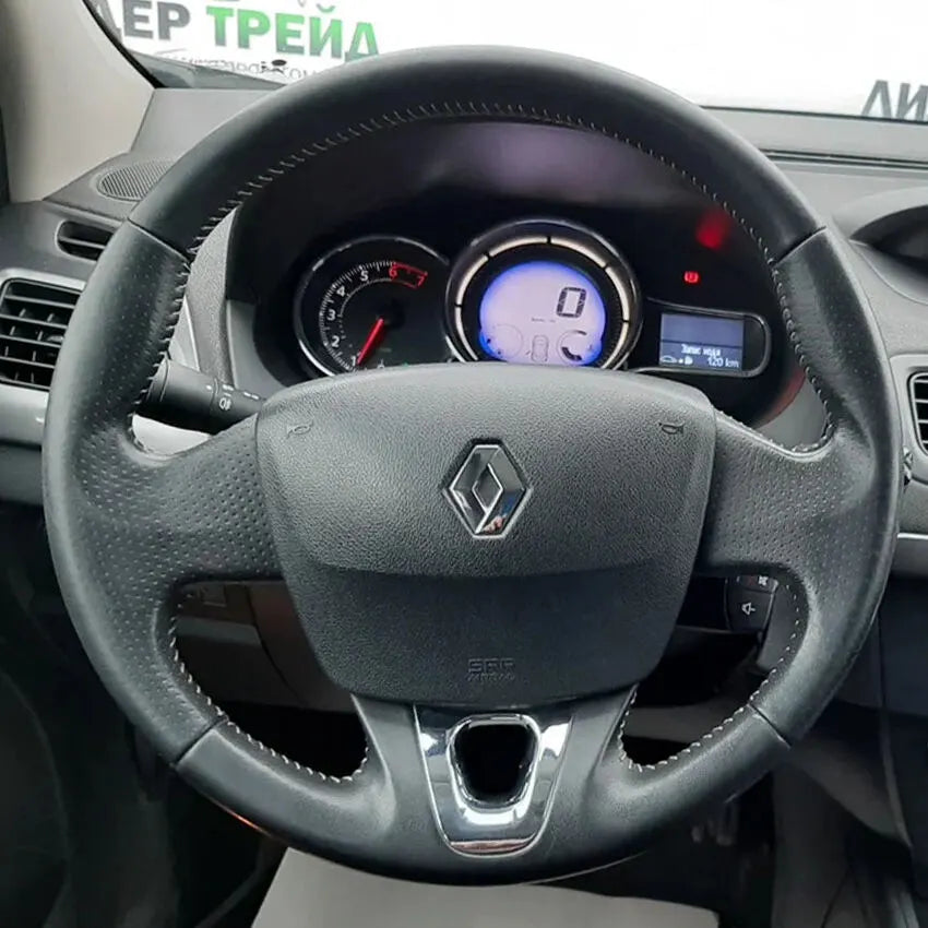 MEWANT Coprivolante In Pelle Microfibra Cucito A Mano Per Renault Mégane 2, Kangoo, Scénic 2, Grand Scénic. Personalizzabile, Fai-da-te.