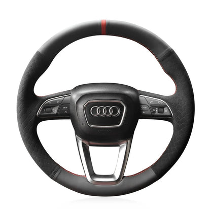 Kits de fundas para volante para Audi A3 A4 A5 S3 S4 S5 RS3 RS4 RS5 Q2 SQ2 Q3 RSQ3 Q5 SQ5 Q7 SQ7 Q8 SQ8 RSQ8 2015-2022