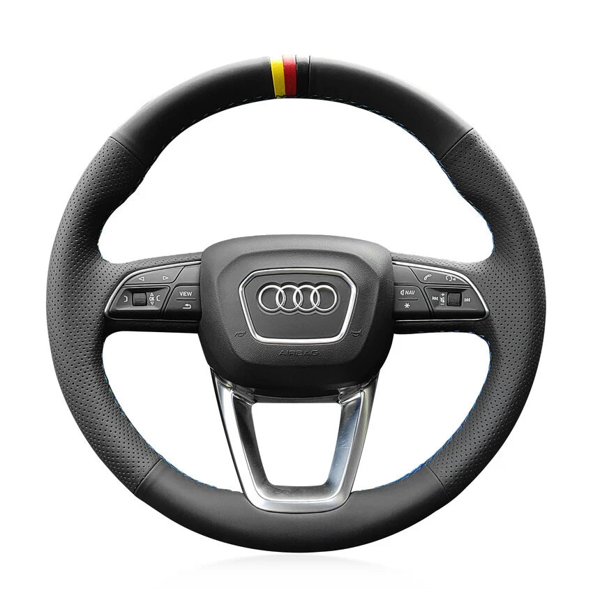 Kits de fundas para volante para Audi A3 A4 A5 S3 S4 S5 RS3 RS4 RS5 Q2 SQ2 Q3 RSQ3 Q5 SQ5 Q7 SQ7 Q8 SQ8 RSQ8 2015-2022