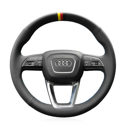 Kits de fundas para volante para Audi A3 A4 A5 S3 S4 S5 RS3 RS4 RS5 Q2 SQ2 Q3 RSQ3 Q5 SQ5 Q7 SQ7 Q8 SQ8 RSQ8 2015-2022