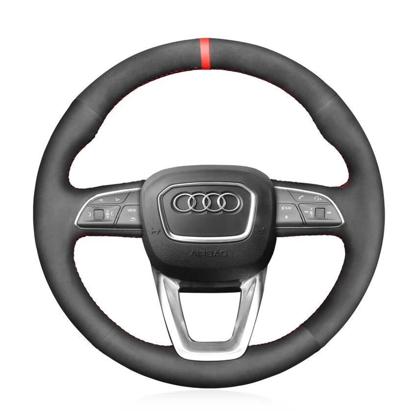Kits de fundas para volante para Audi A3 A4 A5 S3 S4 S5 RS3 RS4 RS5 Q2 SQ2 Q3 RSQ3 Q5 SQ5 Q7 SQ7 Q8 SQ8 RSQ8 2015-2022