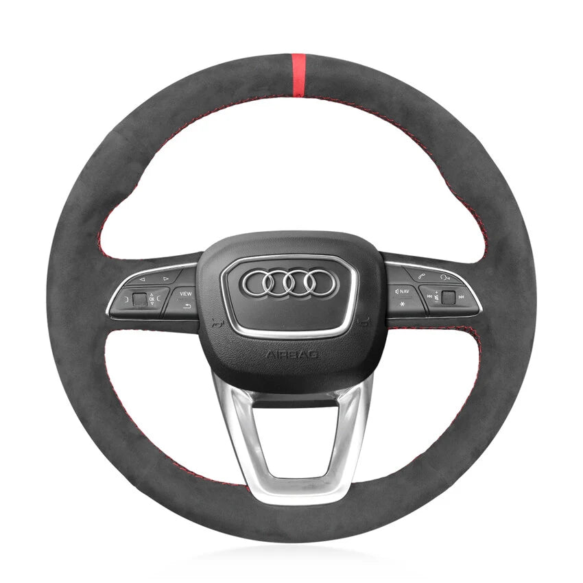 Kits de fundas para volante para Audi A3 A4 A5 S3 S4 S5 RS3 RS4 RS5 Q2 SQ2 Q3 RSQ3 Q5 SQ5 Q7 SQ7 Q8 SQ8 RSQ8 2015-2022