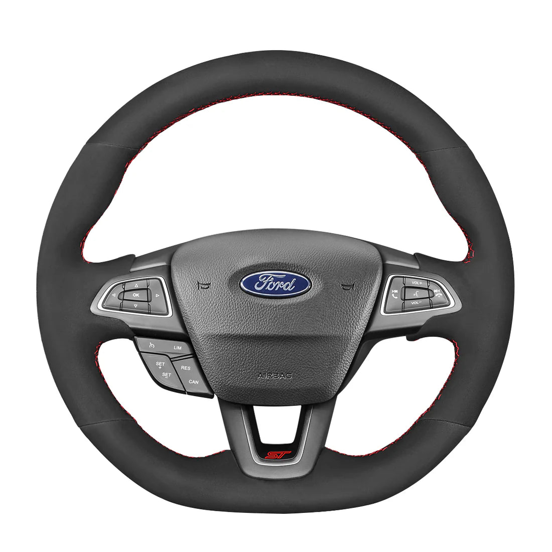 Steering Wheel Cover Kits for Ford Focus MK3 Kuga Ecosport RS ST ST-Line 2015-2023