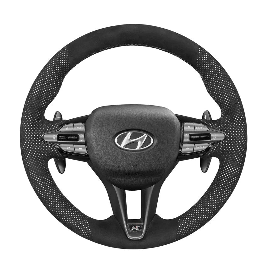 Coprivolante Per Hyundai Bayon I 2021-2024 - Copri Volante In Pelle Microfibra Nero | Accessorio Auto Antiscivolo - Foto 7