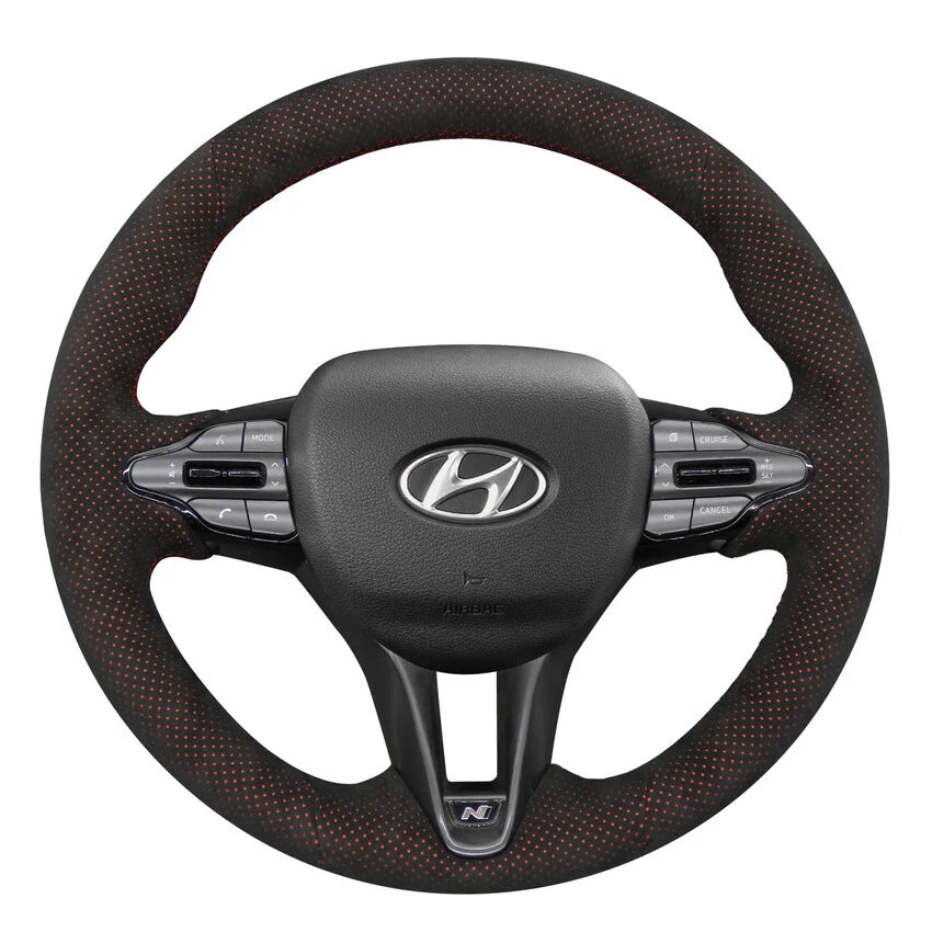 Coprivolante Per Hyundai Bayon I 2021-2024 - Copri Volante In Pelle Microfibra Nero | Accessorio Auto Antiscivolo - Foto 4