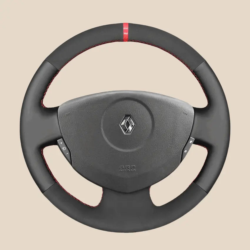 ルノー クリオ 2 トゥインゴ 2 ローガン 1 サンデロ 1 2001-2015 用ステアリングホイールカバーキット