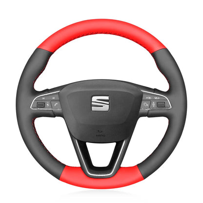 シート レオン イビサ アルハンブラ アロナ アテカ タラコ トレド 2013-2022年式用ステアリングホイールカバーキット