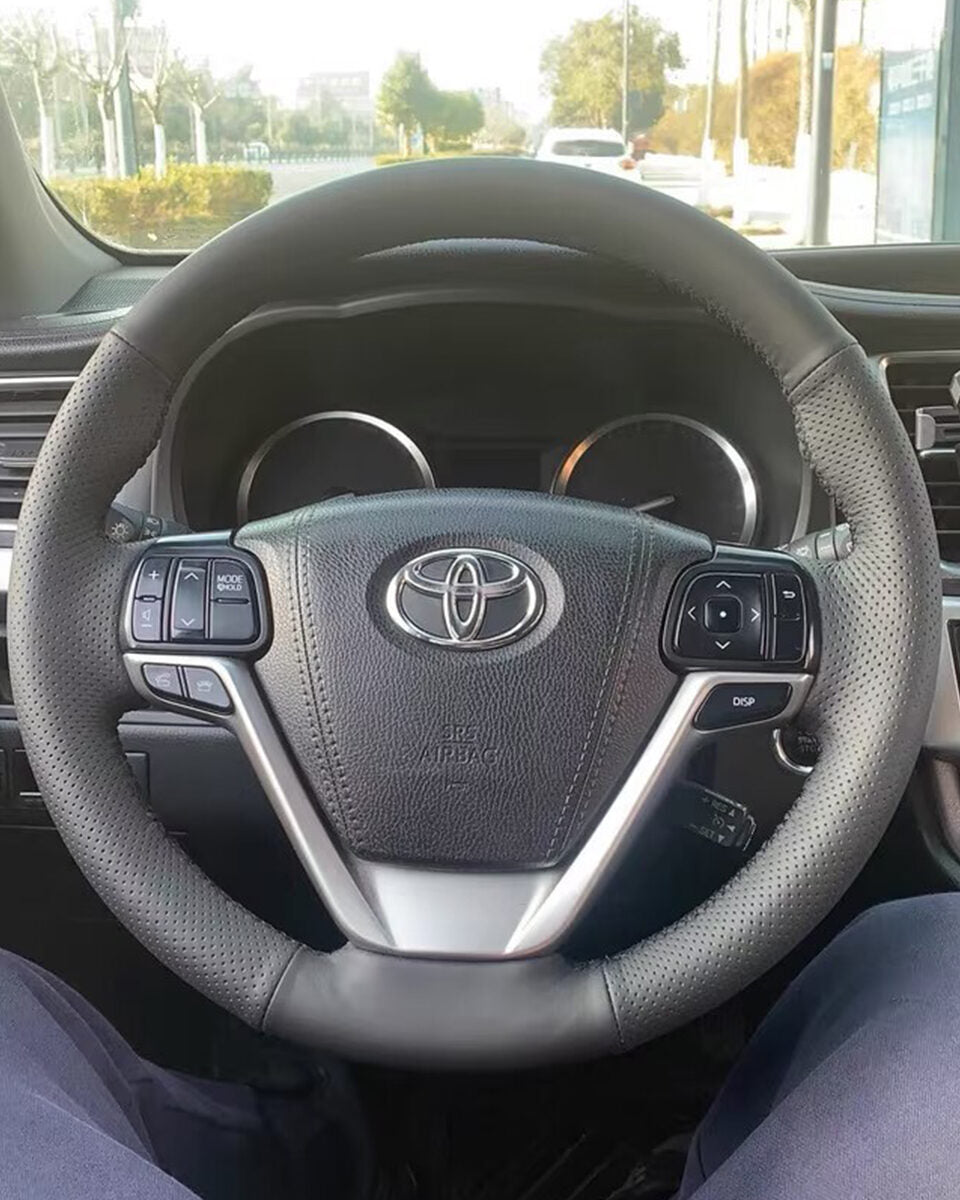 Toyota Sienna steering wheel cover installed