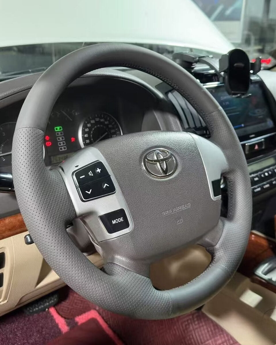 Toyota Tundra steering wheel cover installed